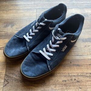 Vans Seldan Casual Skateboarding Shoes Blue Navy Suede Gum Sole Men's Size 13